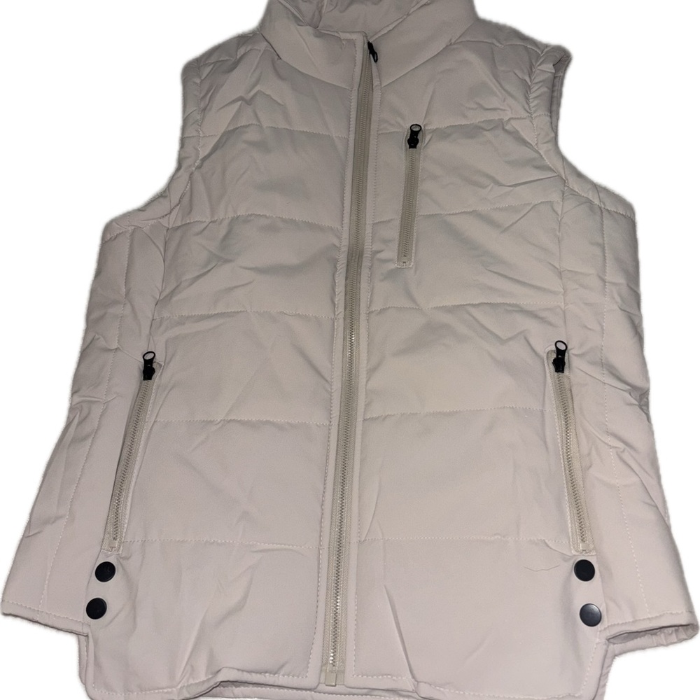 Women's Cream Puffer Vest